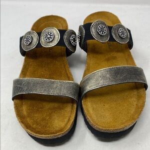 NAOT Marissa Sandals in Metal Leather - NWOB